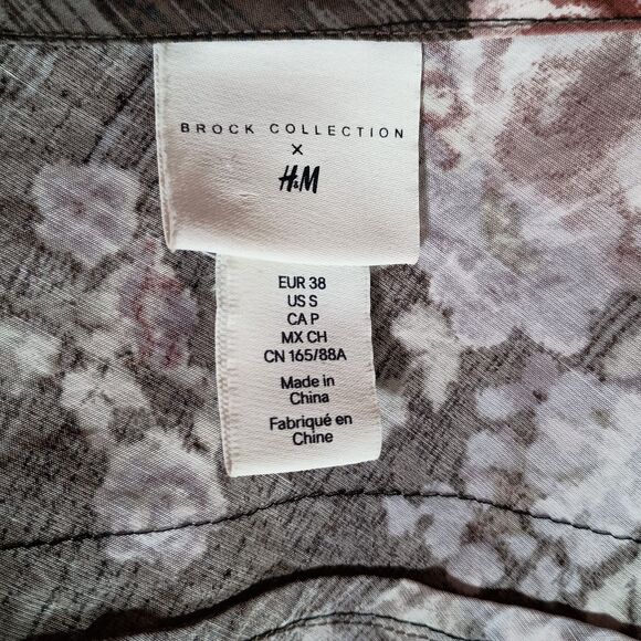 Brock Collection x H&M Maxi Slip Dress Brown Floral Lace Womens Small - Picture 3 of 4